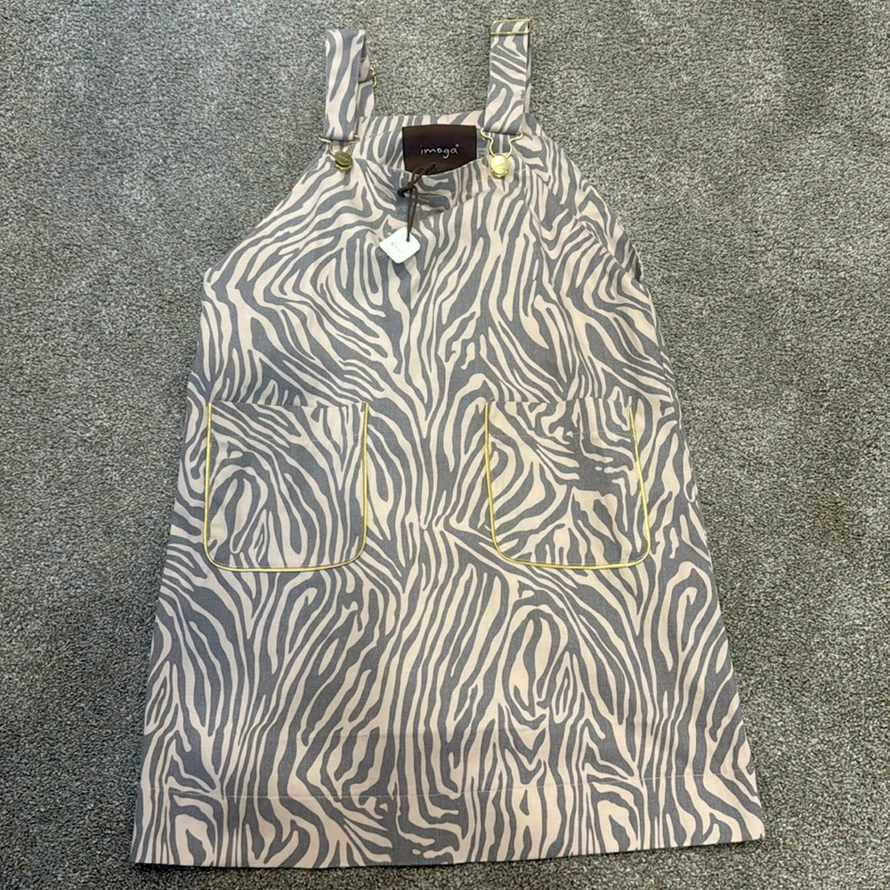 Imoga zebra print overall.  Girls Size 8
